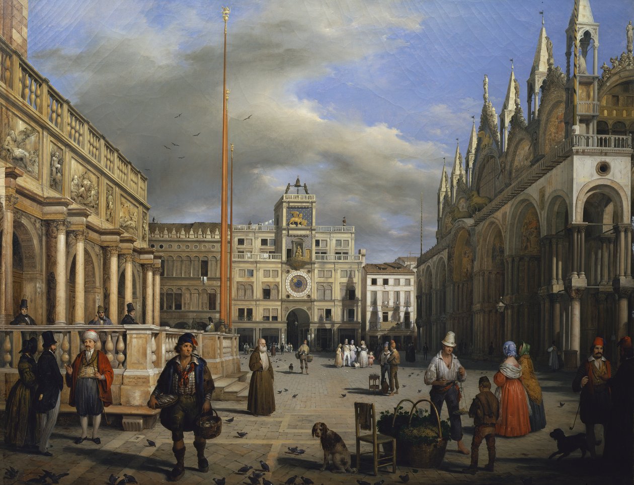 Piazza San Marco tekijältä Angelo Inganni