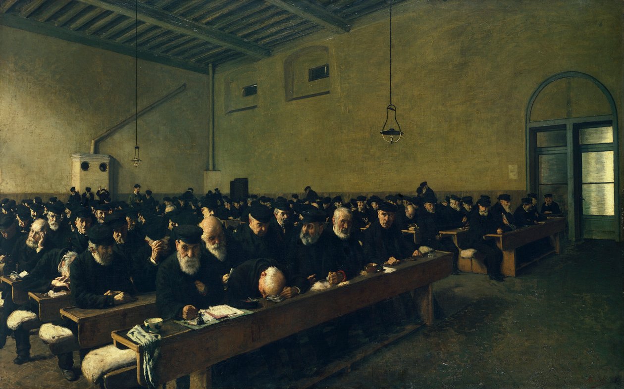 Viimeiset päivät, Angelo Morbelli (1853-1919), öljy kankaalle tekijältä Angelo Morbelli
