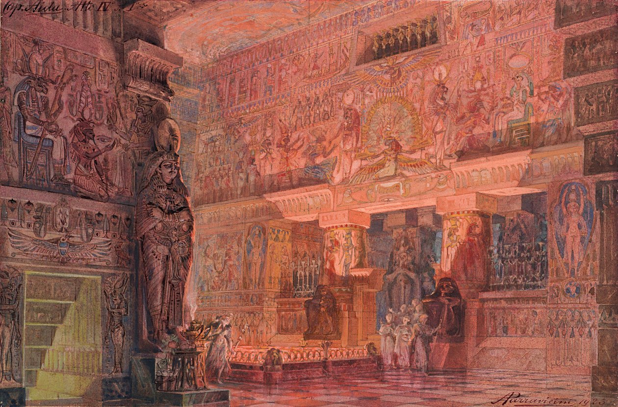Giuseppe Verdin Opera Aidan lavastus, 1923. tekijältä Angelo Parravicini