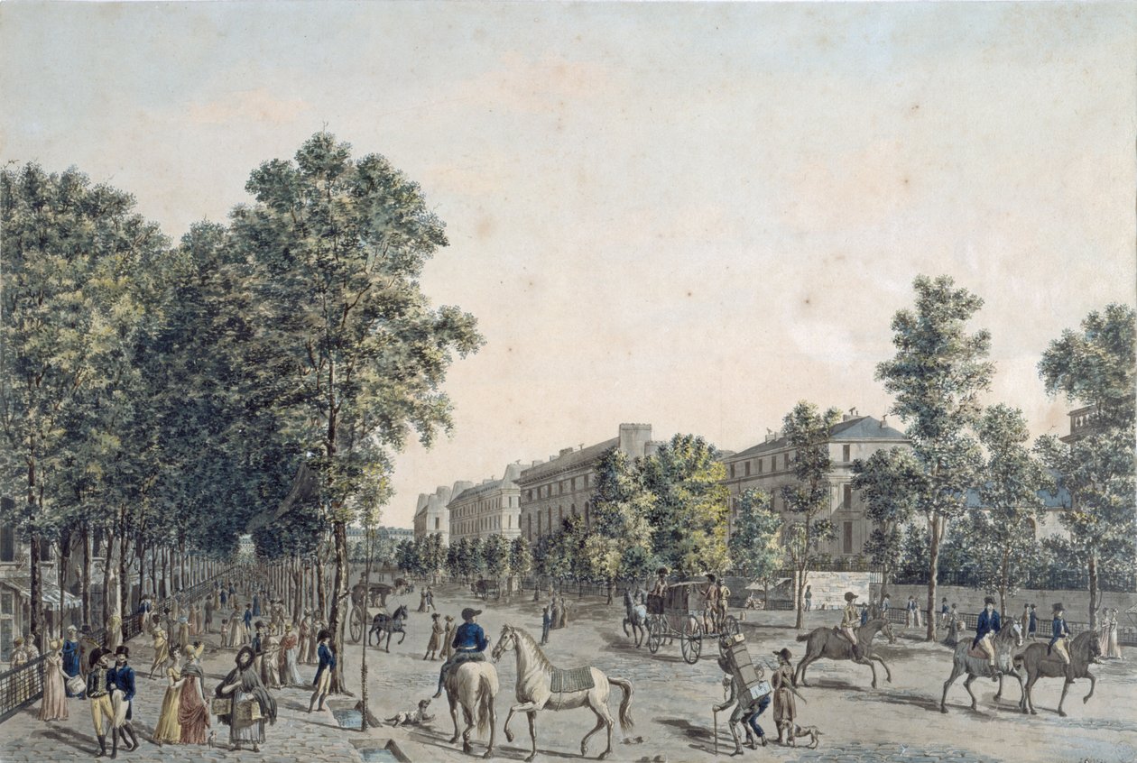 Grands Boulevards vuonna 1804 tekijältä Angelo after Garbizza