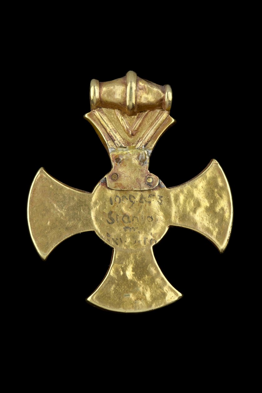 Ixworth Crossin kääntöpuoli (granaatti ja kulta) tekijältä Anglo Saxon