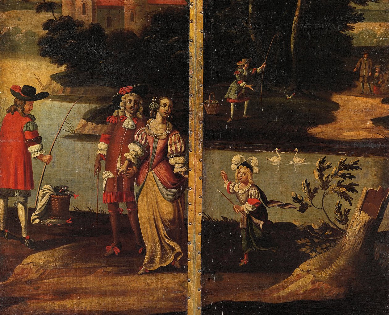 Nelikertainen kaksipuolinen näyttö, n. 1700 tekijältä Anglo Flemish School