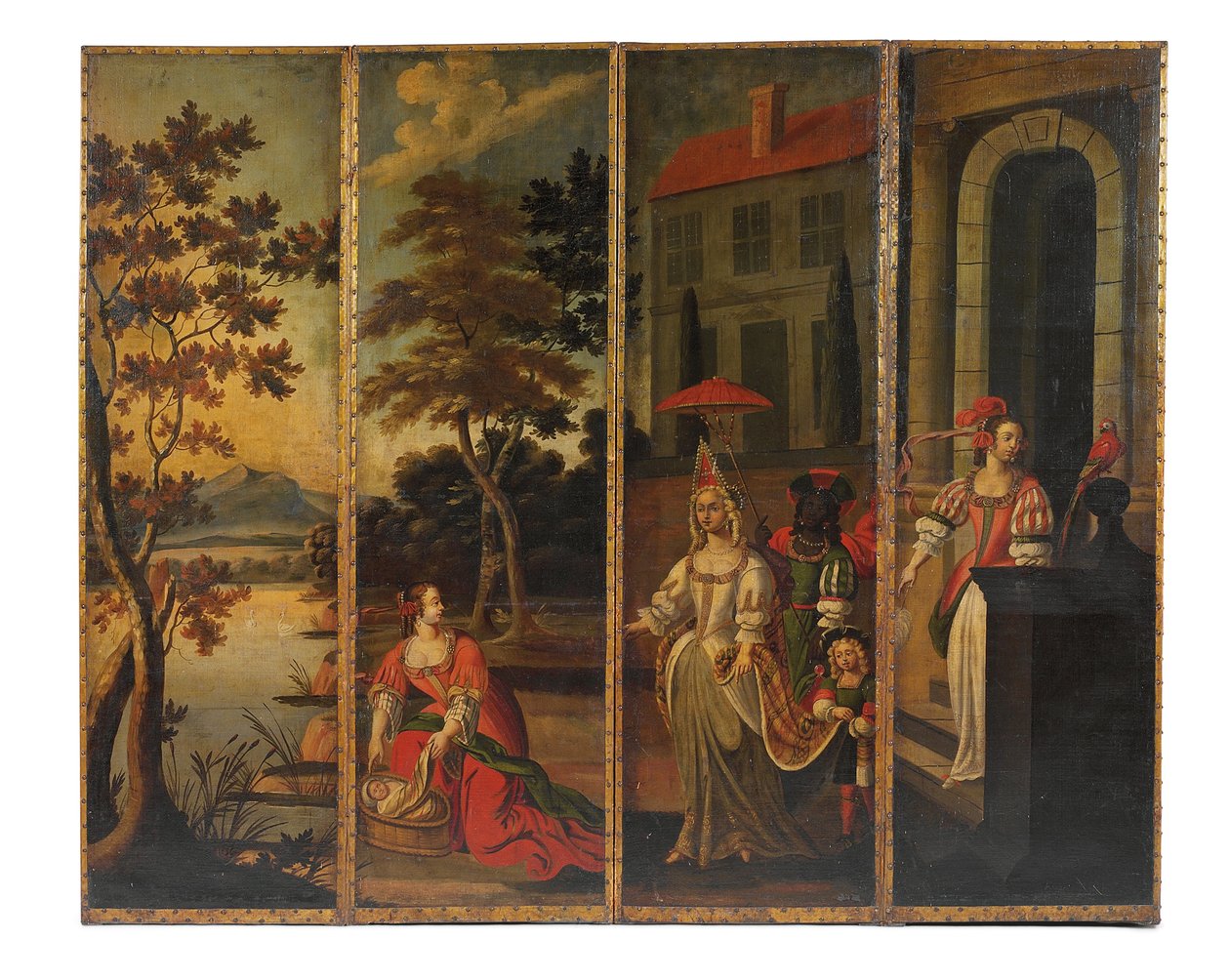 Nelikertainen kaksipuolinen näyttö, n. 1700 tekijältä Anglo Flemish School