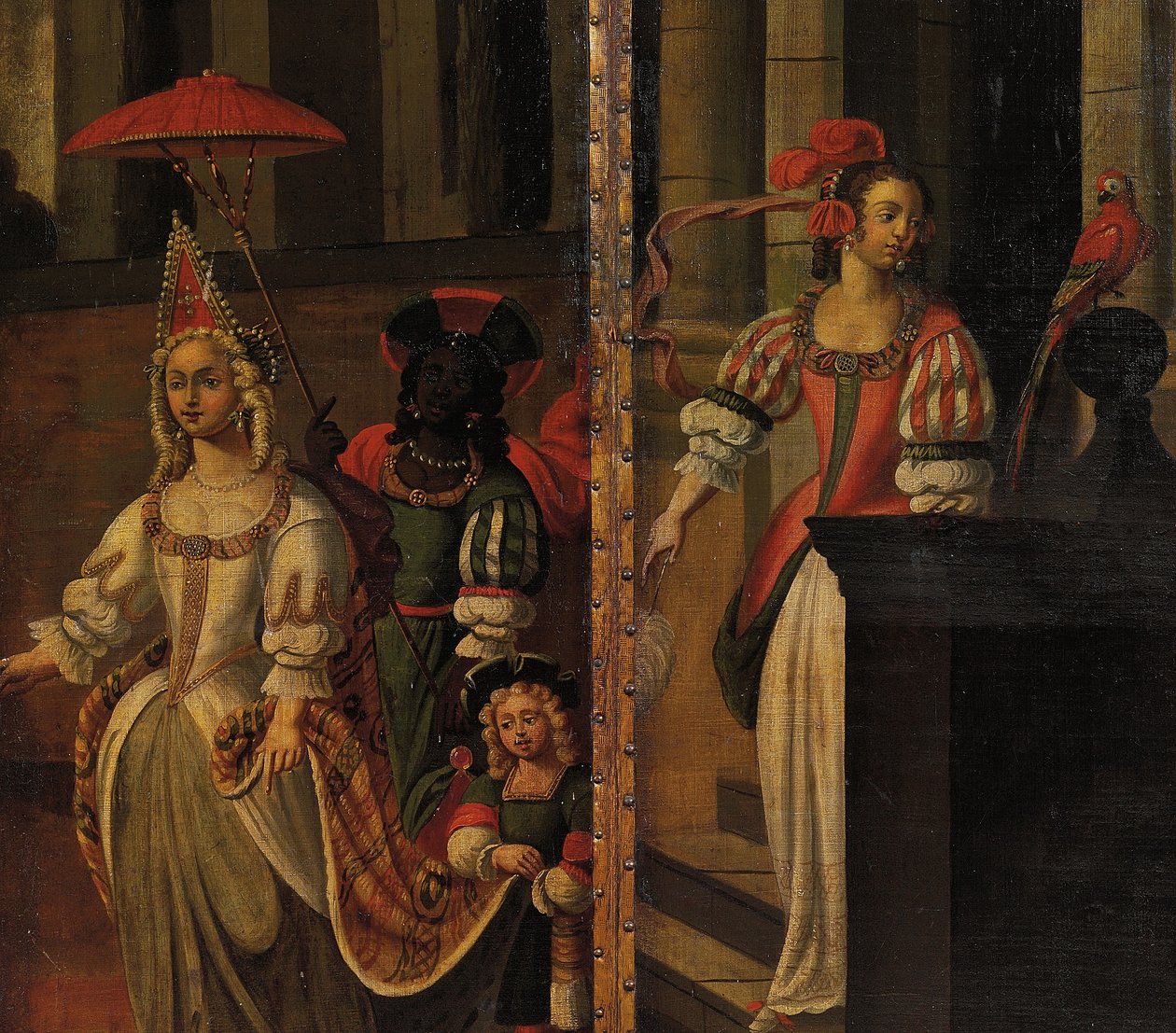 Nelikertainen kaksipuolinen näyttö, n. 1700 tekijältä Anglo Flemish School