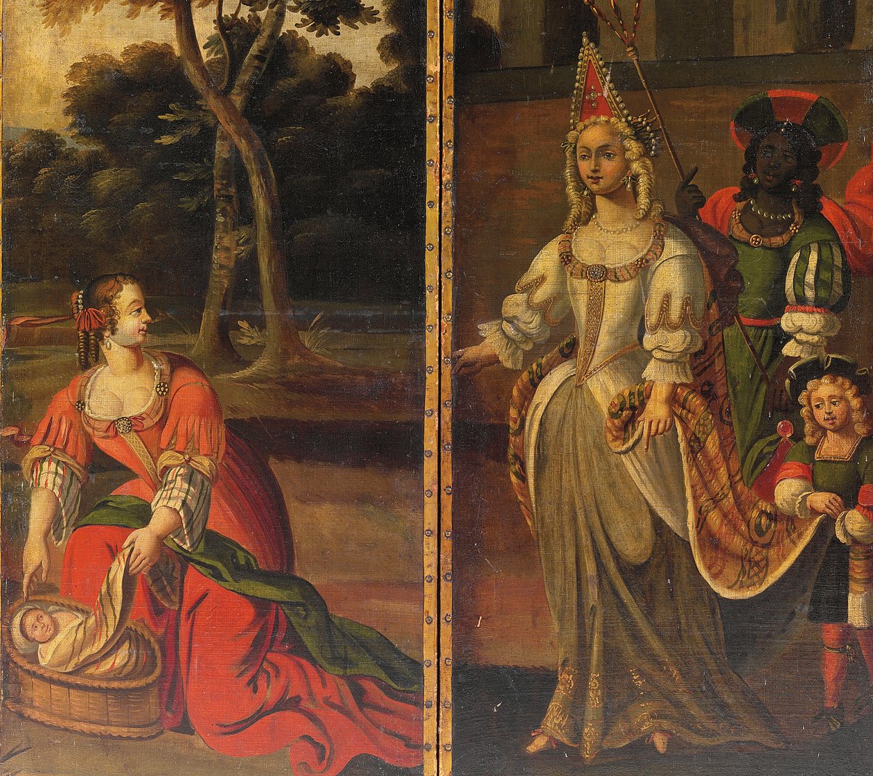 Nelikertainen kaksipuolinen näyttö, n. 1700 tekijältä Anglo Flemish School