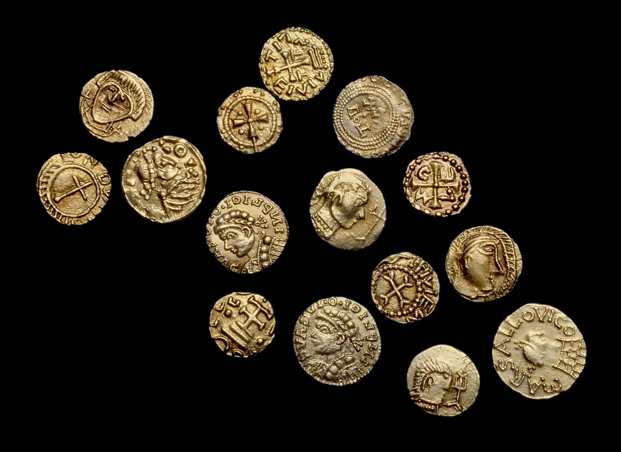 Täydellinen ei-paikallinen anglosaksinen kolikkokokoelma, Crondallin kolikkokokoelma, Crondall, Hampshire (kulta). tekijältä Anglo Saxon
