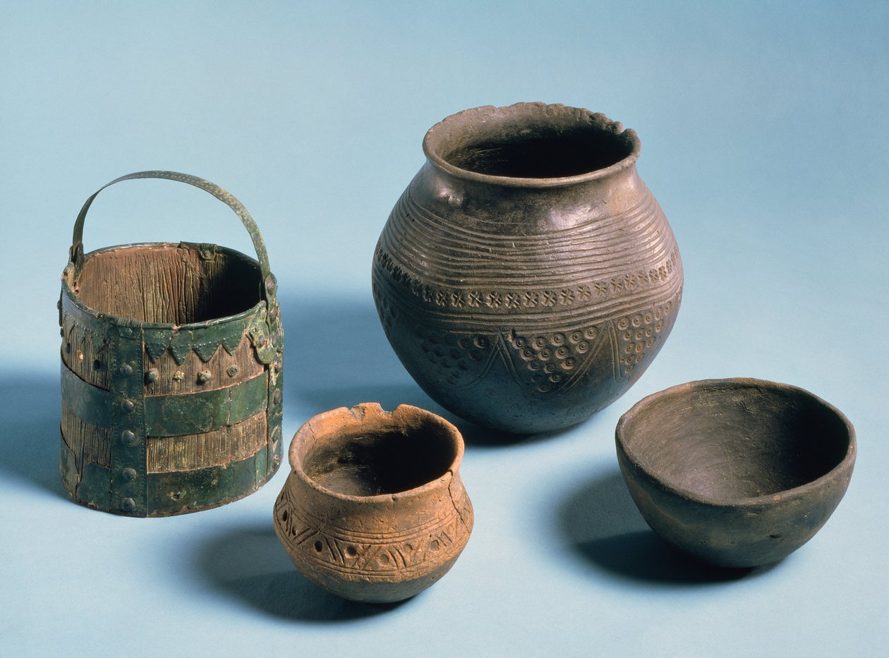 Kodinkoneet, anglosaksi, luultavasti 5.-7. vuosisadalla (keramiikka) tekijältä Anglo Saxon
