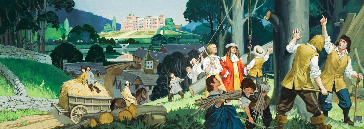 Puun kaataminen (guassi paperille) tekijältä Angus McBride