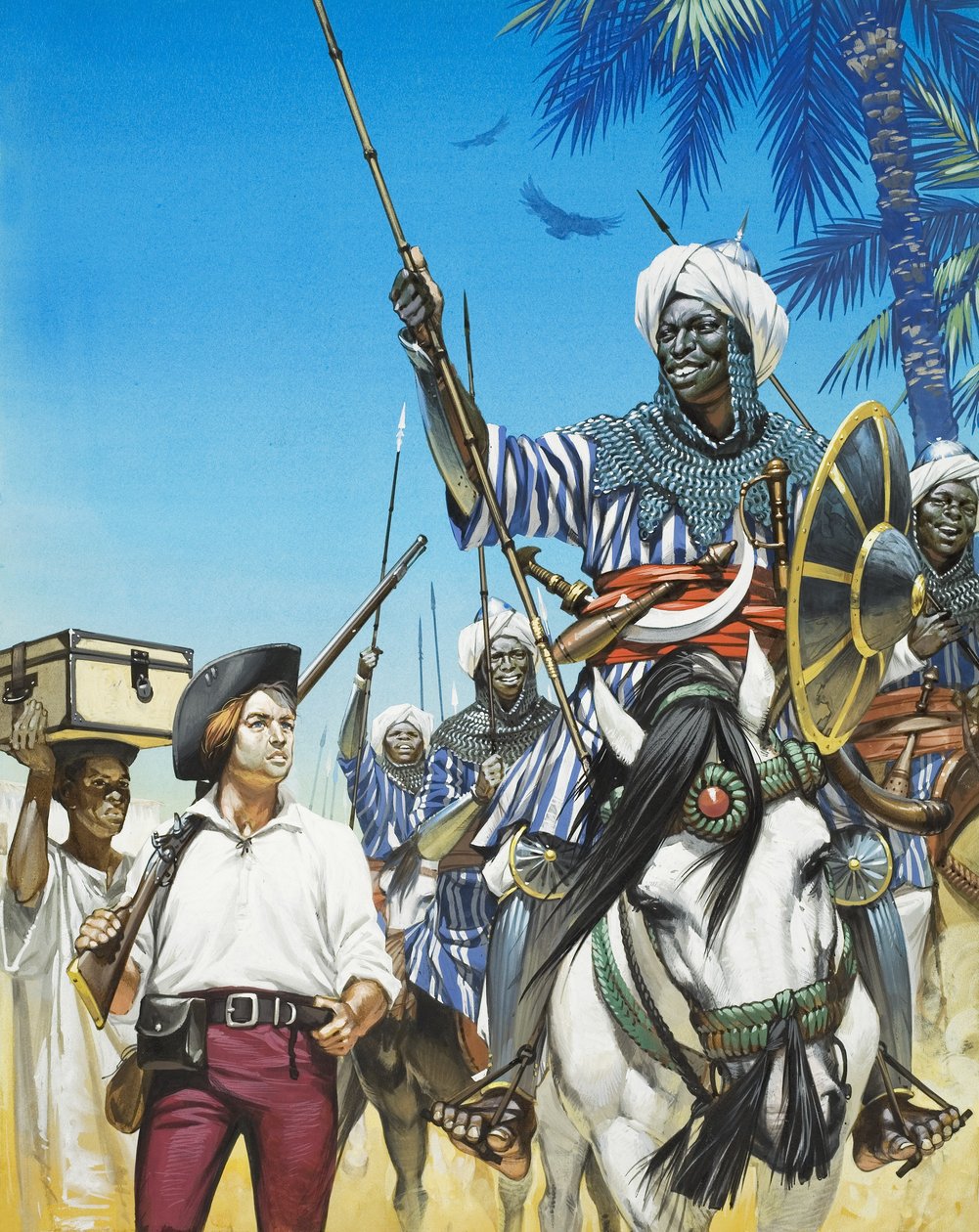 James Bruce (1730-94) Afrikan tutkimusmatkailija (guassi paperille) tekijältä Angus McBride