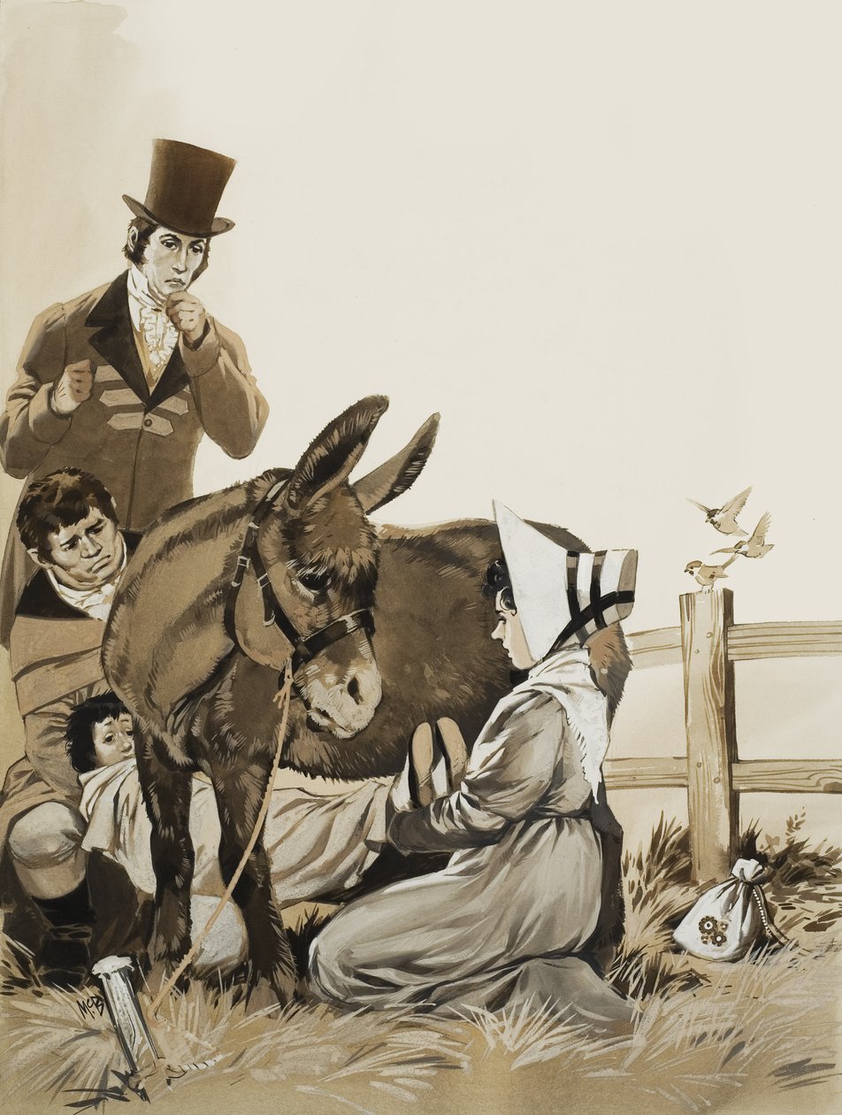 John Constable (1776-1837) ja A Remedy for Whooping Cough (guassi paperille). tekijältä Angus McBride