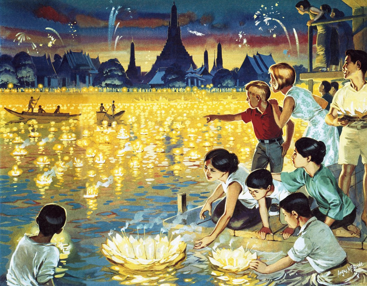 Loy Krathong -festivaali Bangkokissa tekijältä Angus McBride