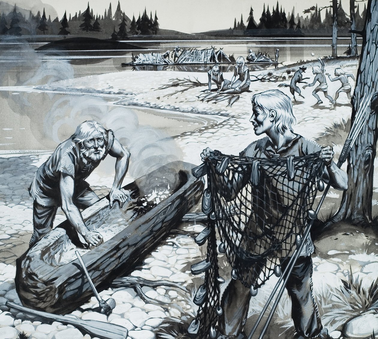 Skandinavian metsäkansa (guassi paperille) tekijältä Angus McBride