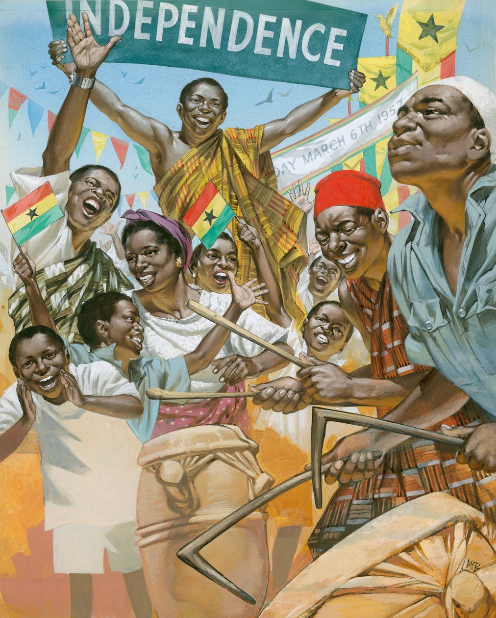 Länsi-Afrikka herää (guassi paperille) tekijältä Angus McBride