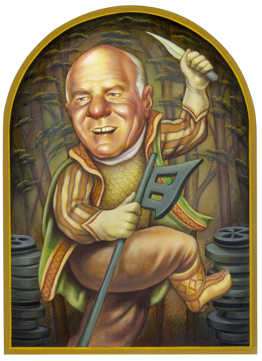Barry Diller, 2002 (akryyli kuvituskartongille) tekijältä Anita Kunz
