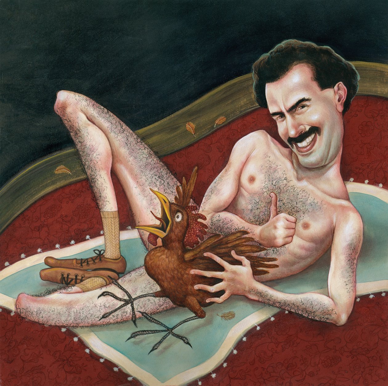 Borat, 2006 (akryyli kuvituskartongille) tekijältä Anita Kunz