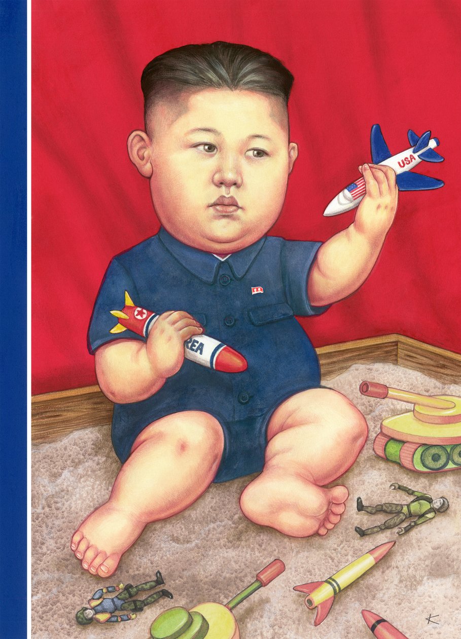 Dangerous Toys, 2016 (akryyli kuvituskartongille) tekijältä Anita Kunz