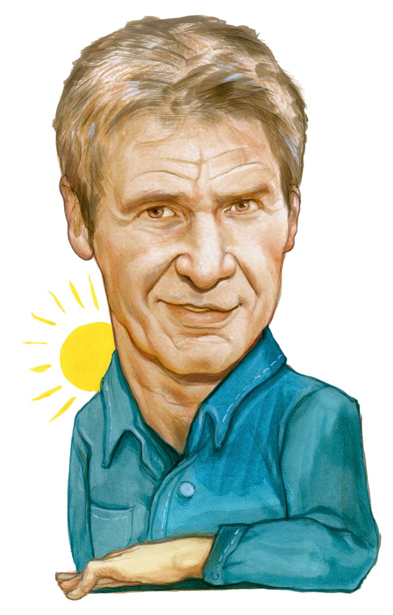 Harrison Ford, 2011 (akryyli kuvituskartongille) tekijältä Anita Kunz