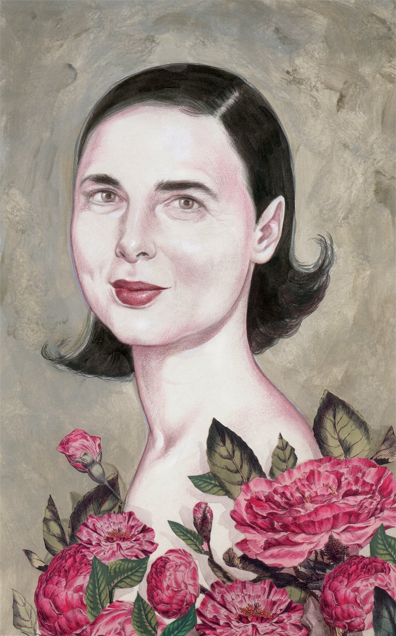 Isabella Rossellini, 2014 (akryyli kuvituskartongille) tekijältä Anita Kunz