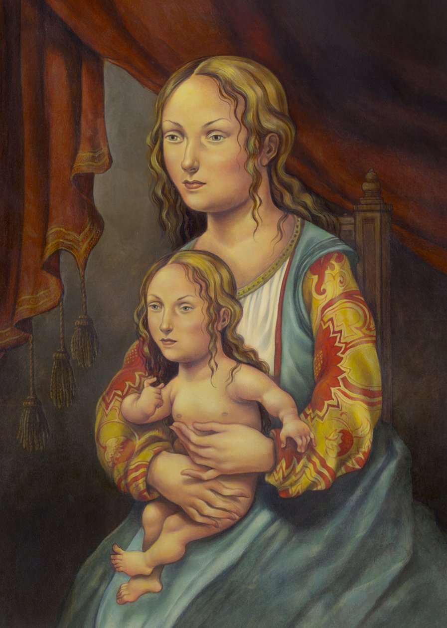 Like Mother Like Daughter, 2005 (akryyli kuvituskartongille) tekijältä Anita Kunz