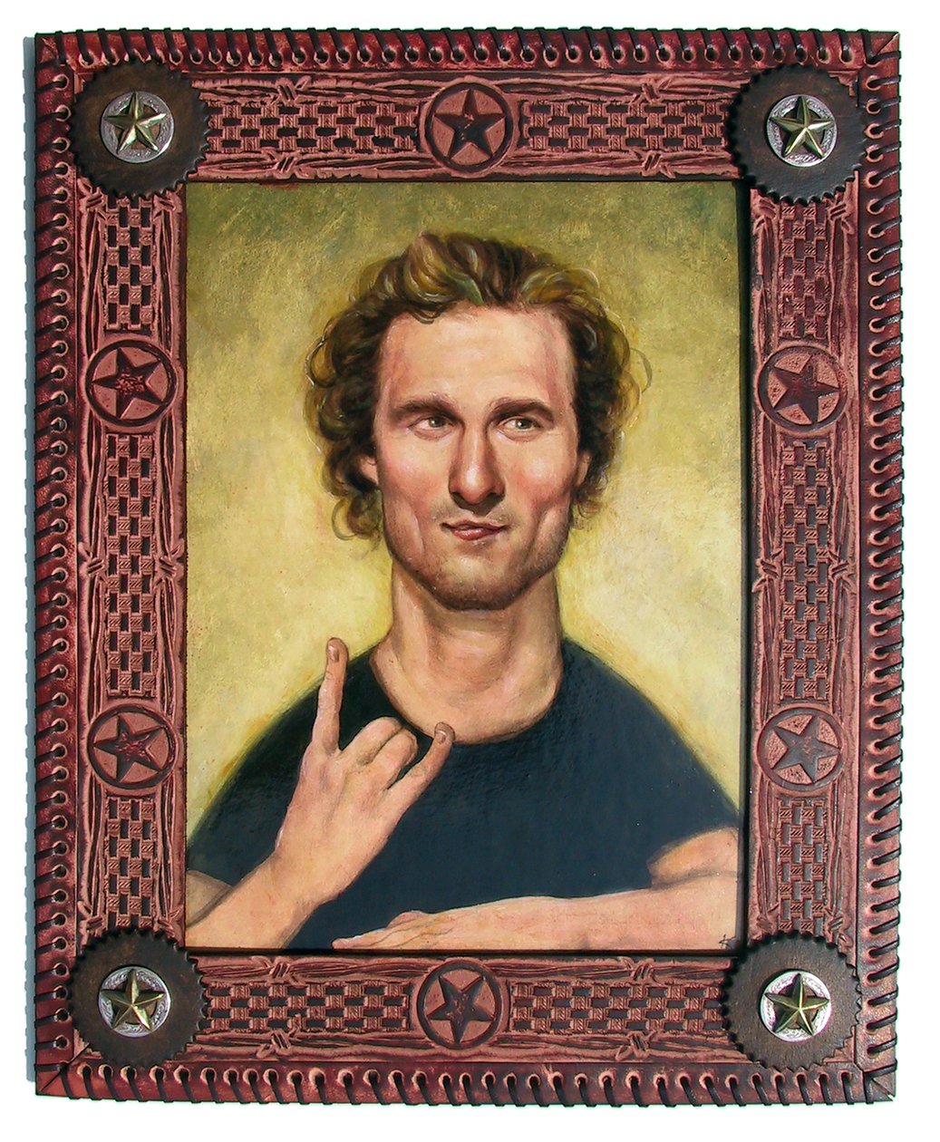 Matthew McConaughey, 2010 (akryyli kuvituskartongille) tekijältä Anita Kunz