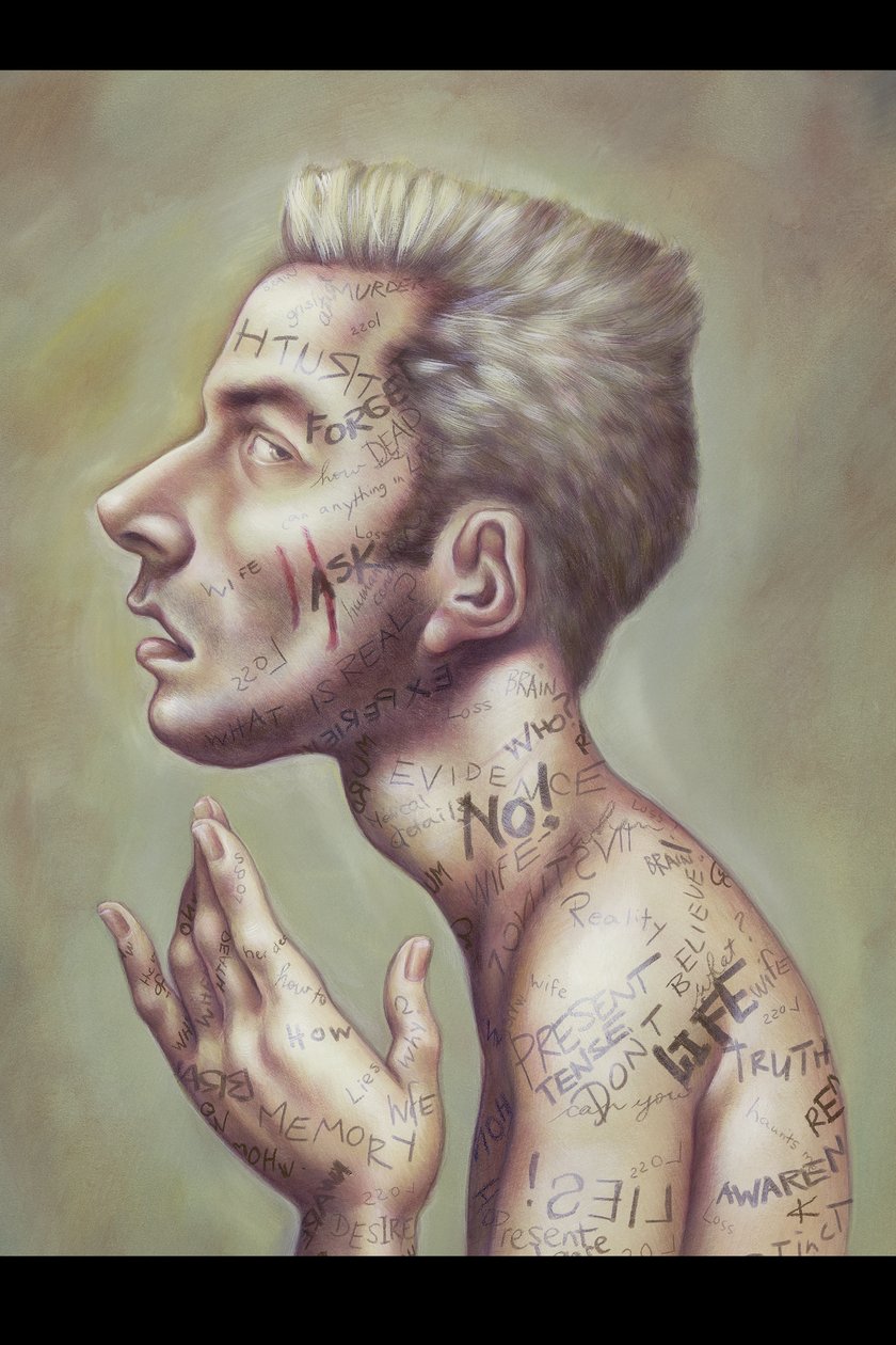 Memento, 2000 (akryyli kuvituskartongille) tekijältä Anita Kunz