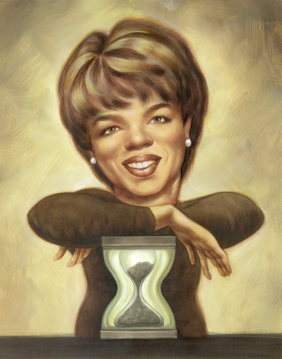 Oprah Winfrey, 2010 (akryyli kuvituskartongille) tekijältä Anita Kunz