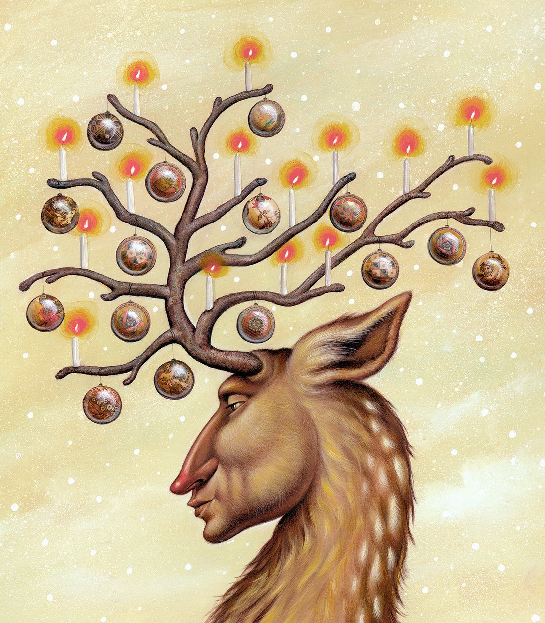 Poro, 2006 (akryyli kuvituskartongille), julkaisematon. tekijältä Anita Kunz