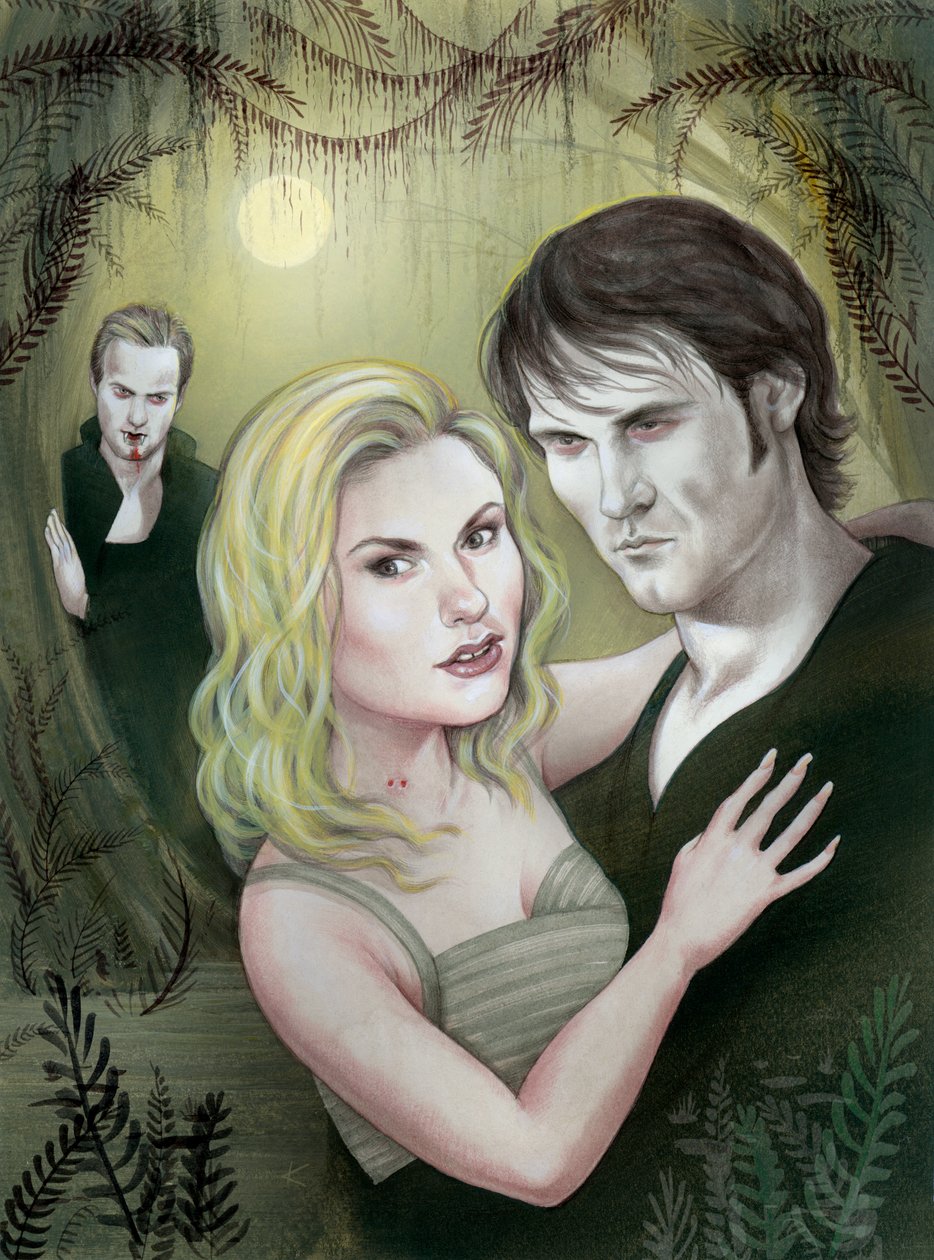 True Blood, 2009 (akryyli kuvituskartongille) tekijältä Anita Kunz