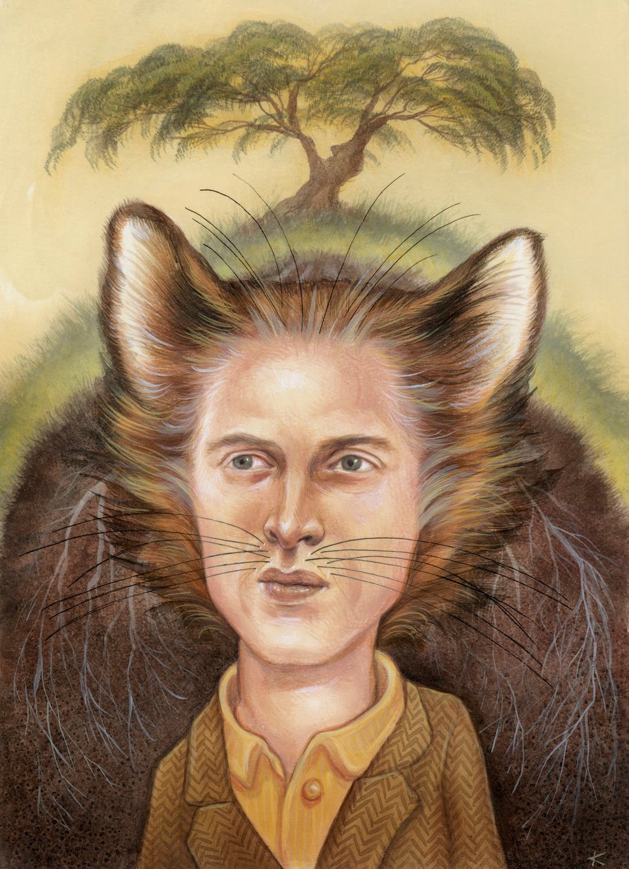 Wes Anderson, 2009 (akryyli kuvituskartongille) tekijältä Anita Kunz