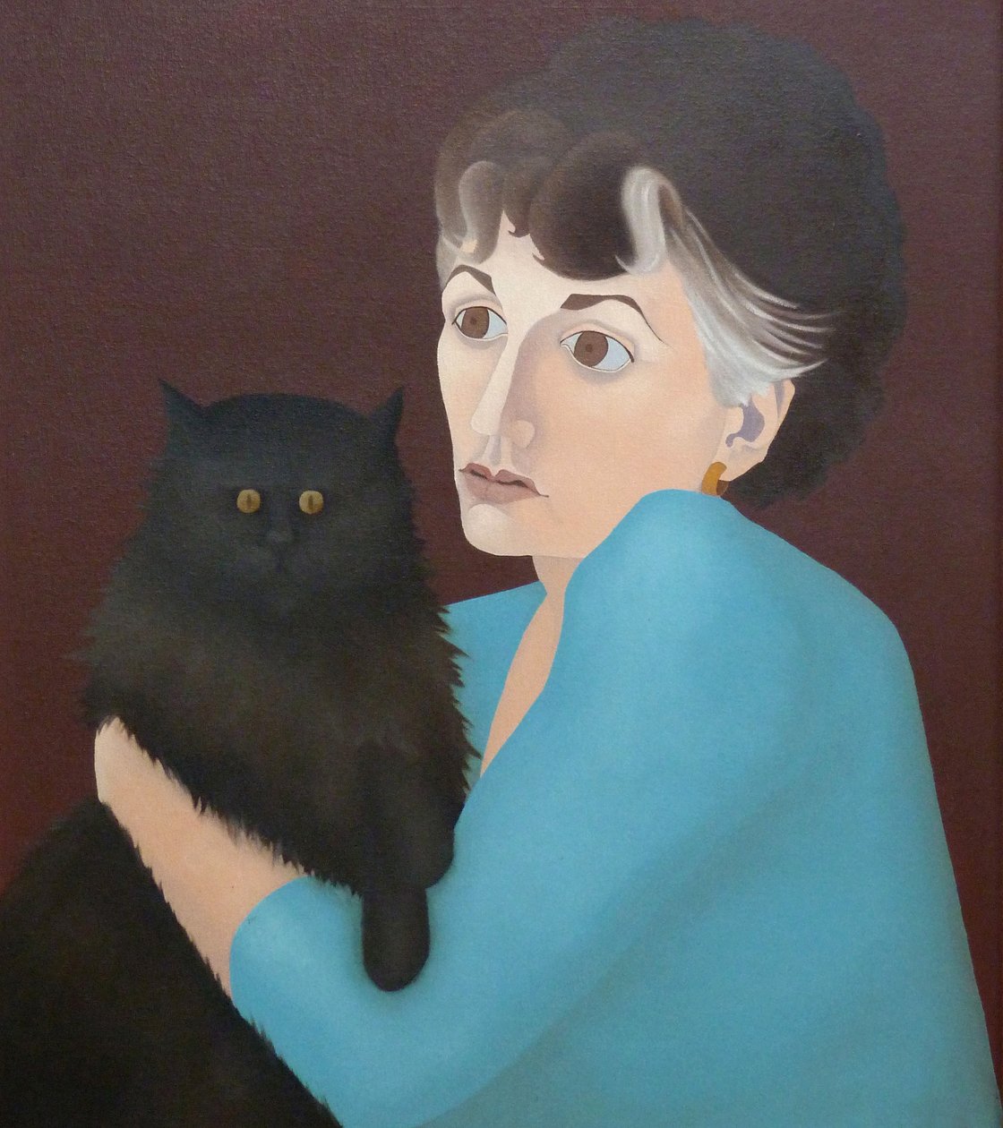 Nainen kissan kanssa, 1982 tekijältä Anna Phillips