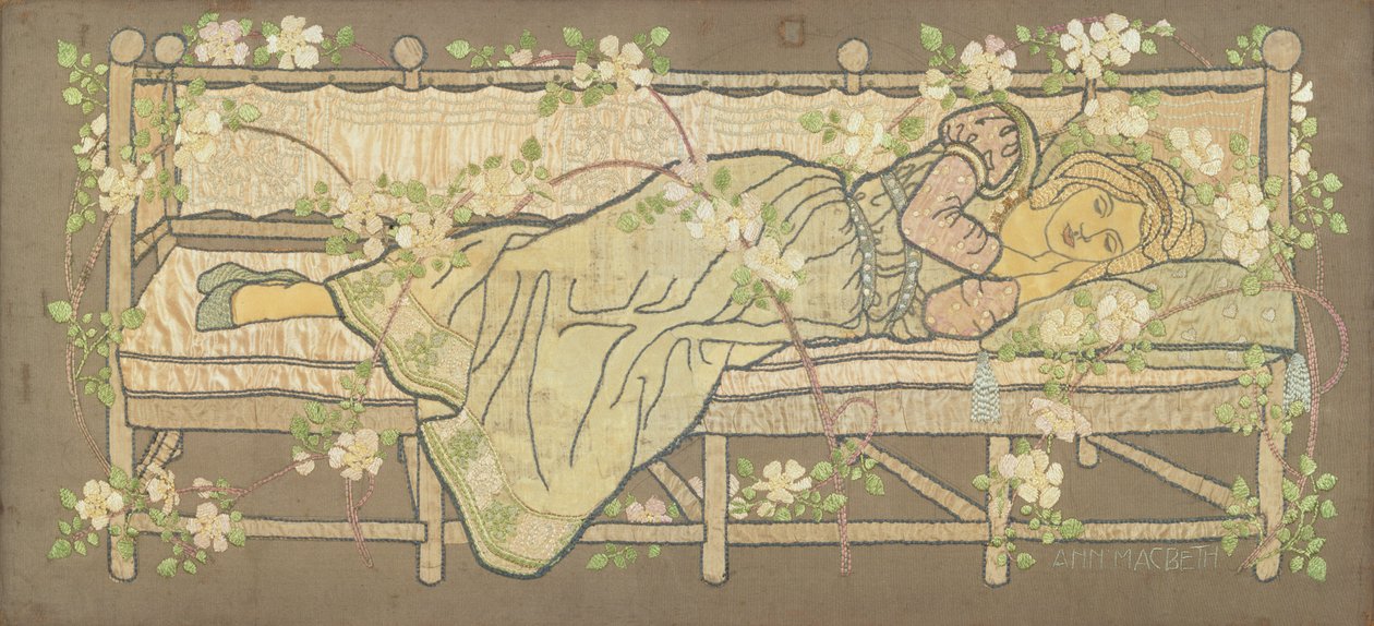 Prinsessa Ruusunen (silkkikirjonta) tekijältä Ann MacBeth