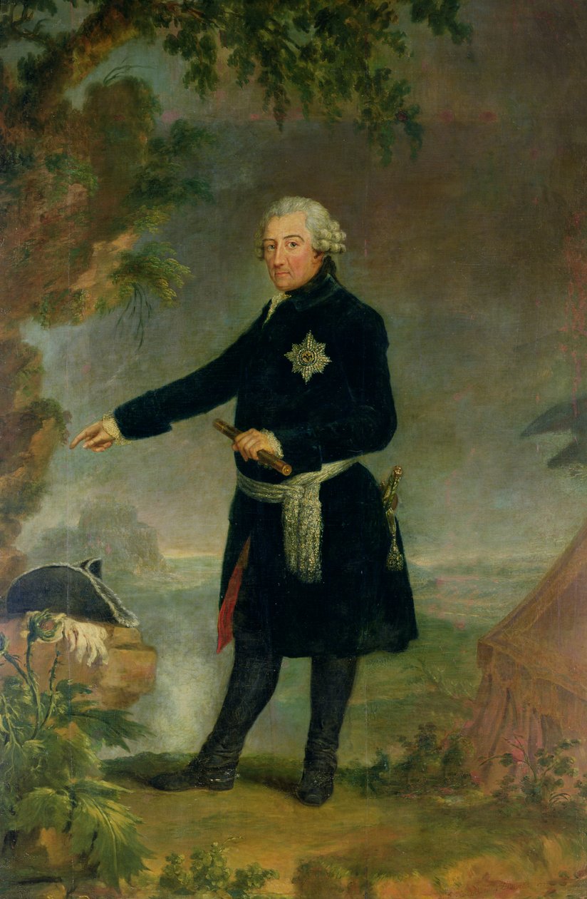 Muotokuva Fredrik II (1712-86) Suuresta, 1772. tekijältä Anna Dorothea Therbusch