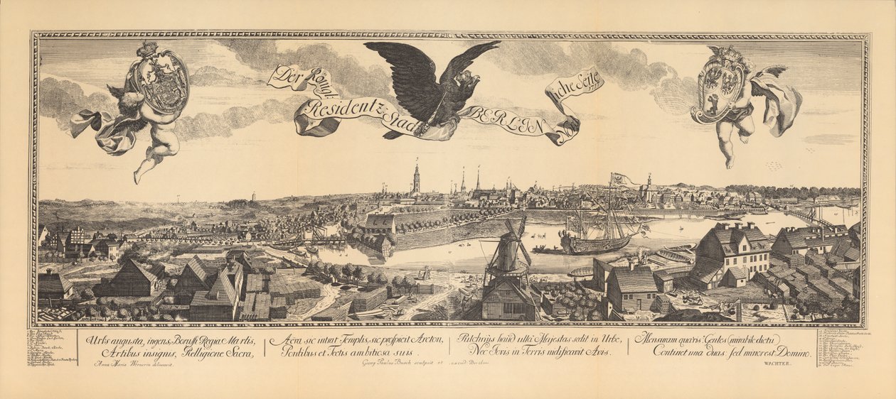 Näkymä Berliinin pohjoisosaan, 1717 tekijältä Anna Maria Werner