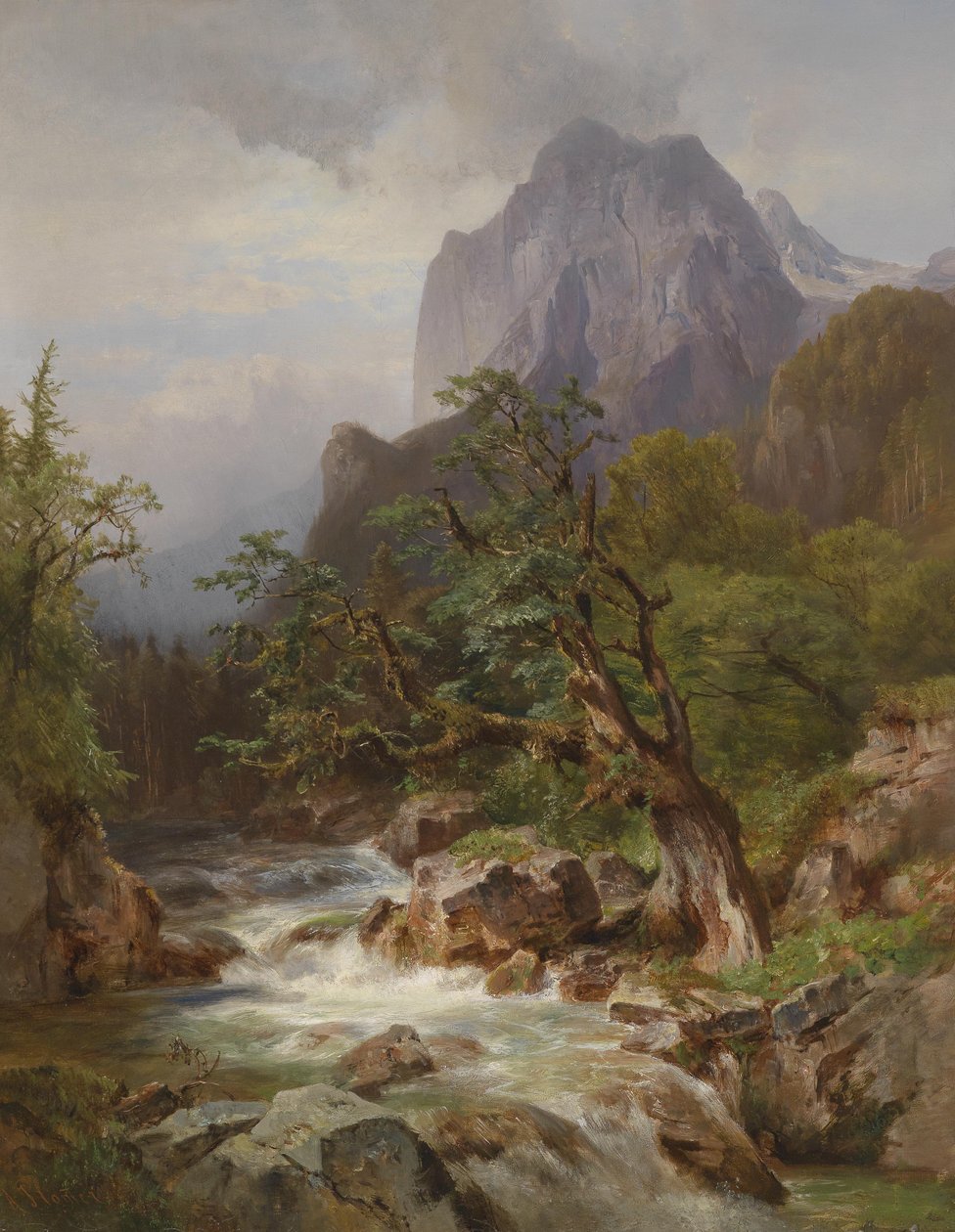 Waldpartie mit dem Hintersee kaupungissa Baiern tekijältä Anna Plommer
