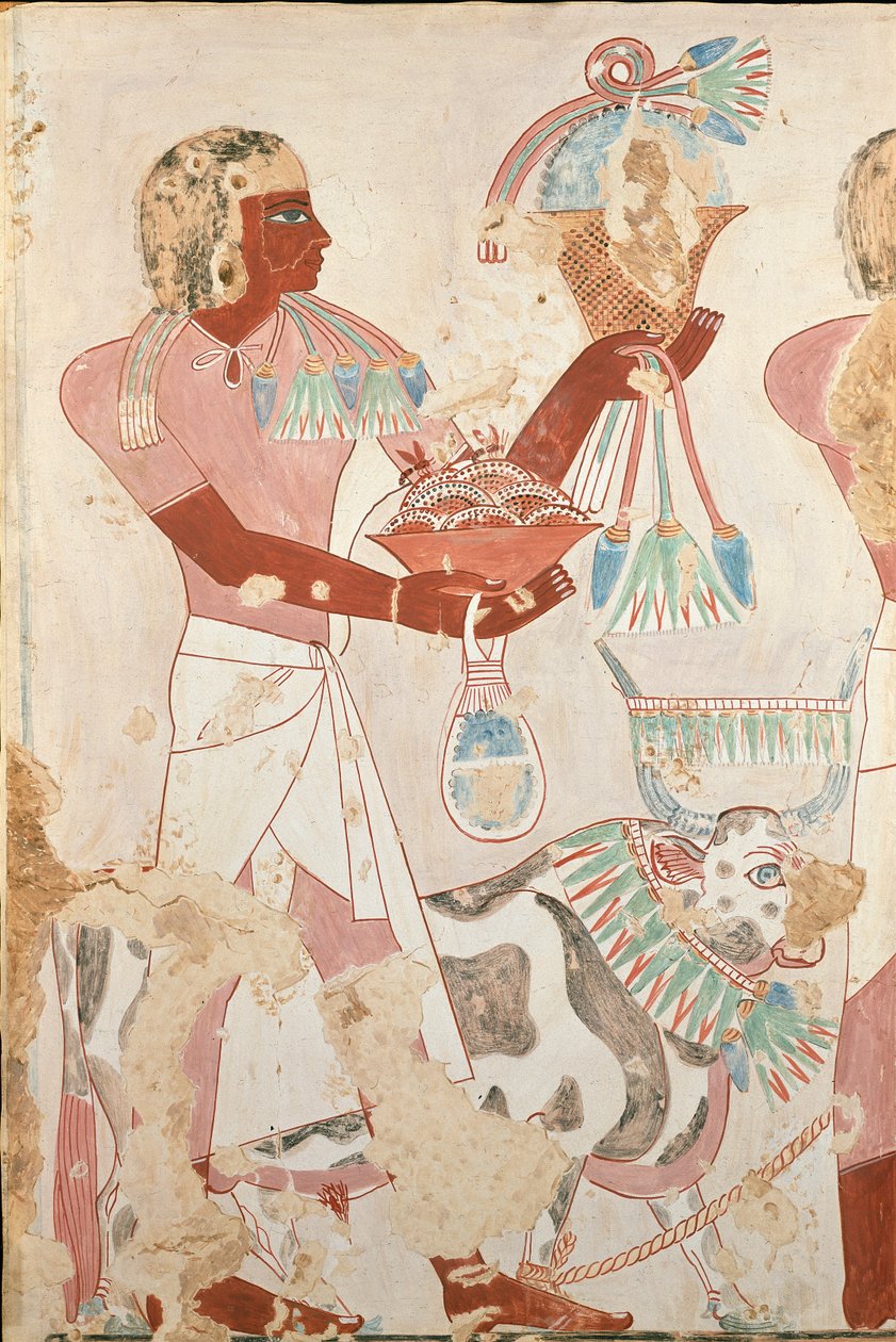 Kopio Thebes I, 1, 214-215, 1900-luvun seinämaalauksesta yksityisestä haudasta 101 tekijältä Anna