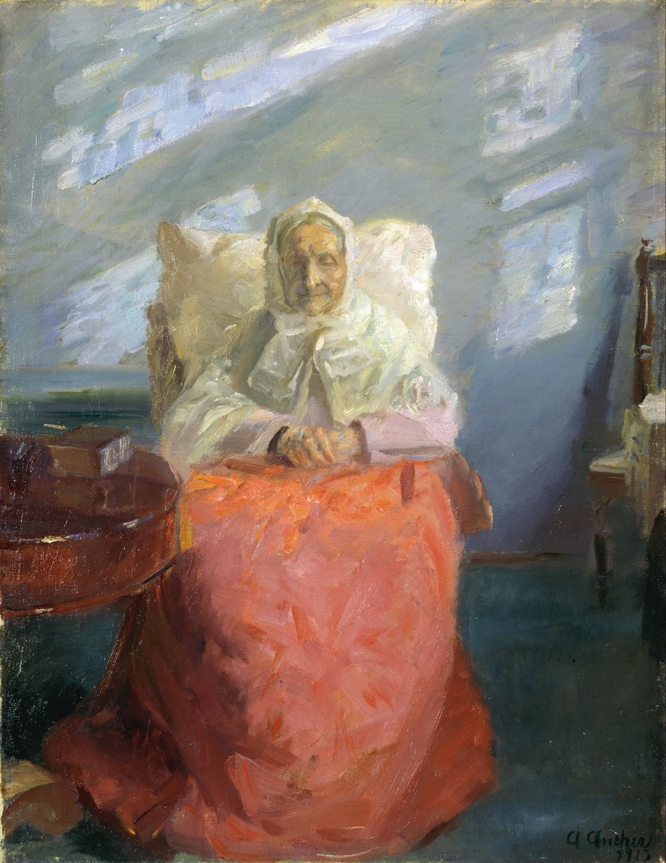 Ane Brøndum sinisessä huoneessa tekijältä Anna Ancher