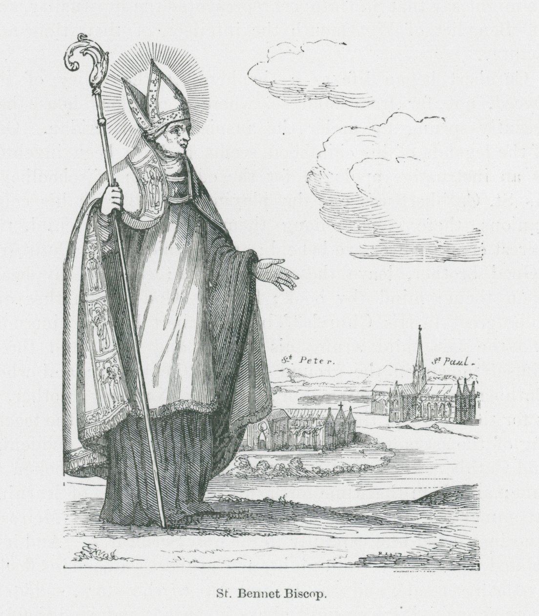 St Bennet Biscop (litografia) tekijältä Anna Brownell Jameson