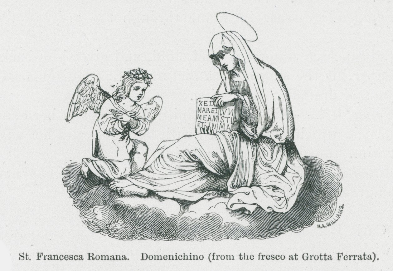 Pyhä Francesca Romana, Domenichino (litografia) tekijältä Anna Brownell Jameson