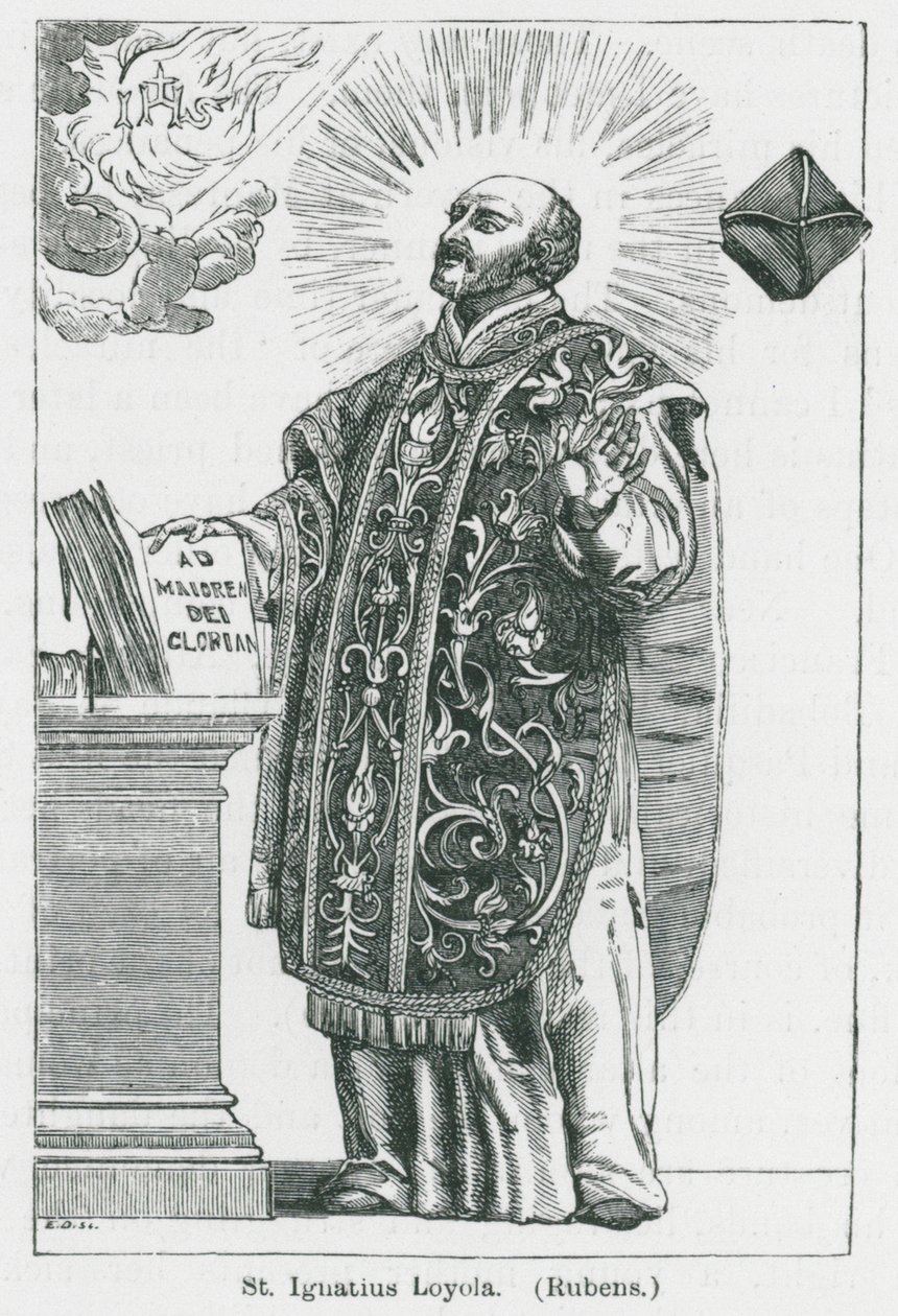 Pyhä Ignatius Loyola (litografia) tekijältä Anna Brownell Jameson