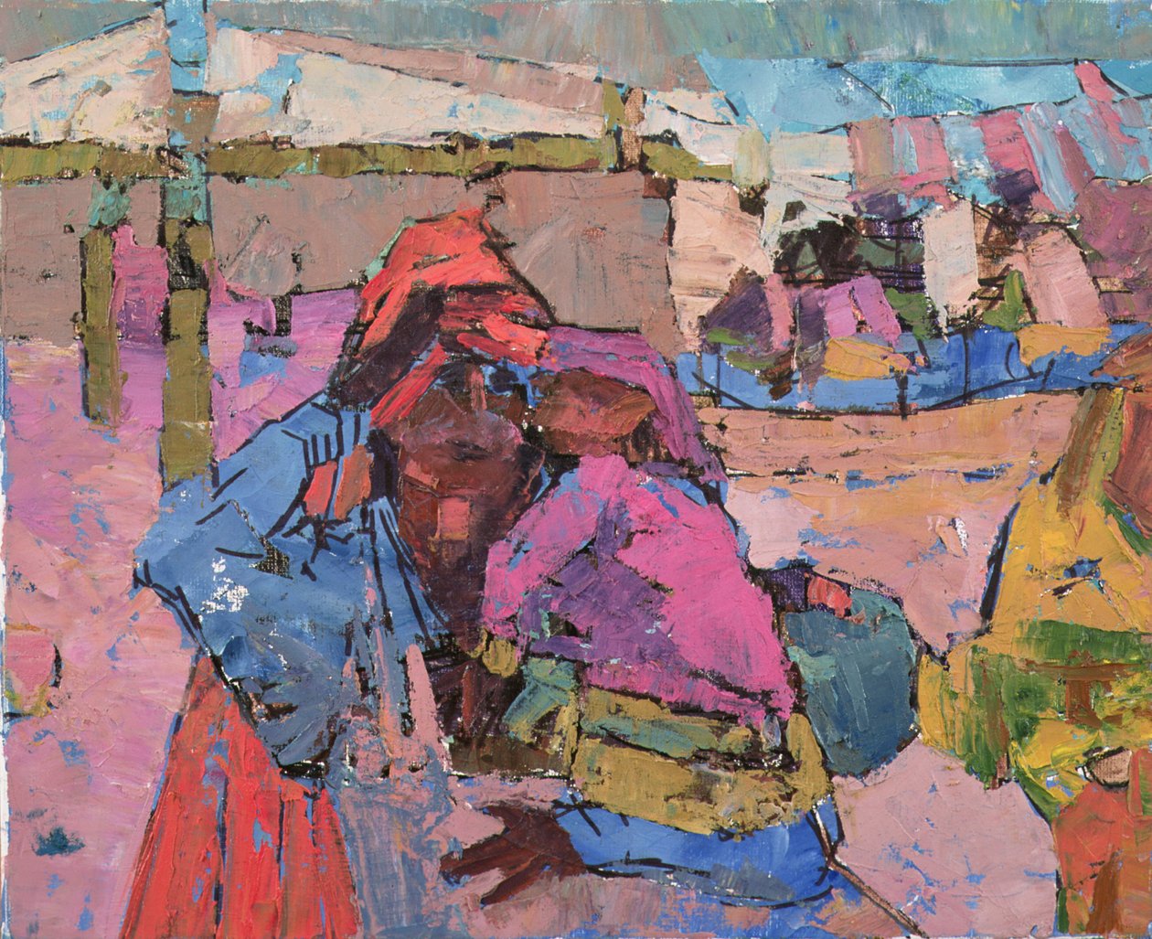 Äiti nukkuvan lapsen kanssa tekijältä Anna Contemporary Artist Kostenko