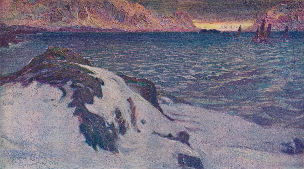 Lofodenin merimaisema, vuodelta 1910 tekijältä Anna Katarina Boberg