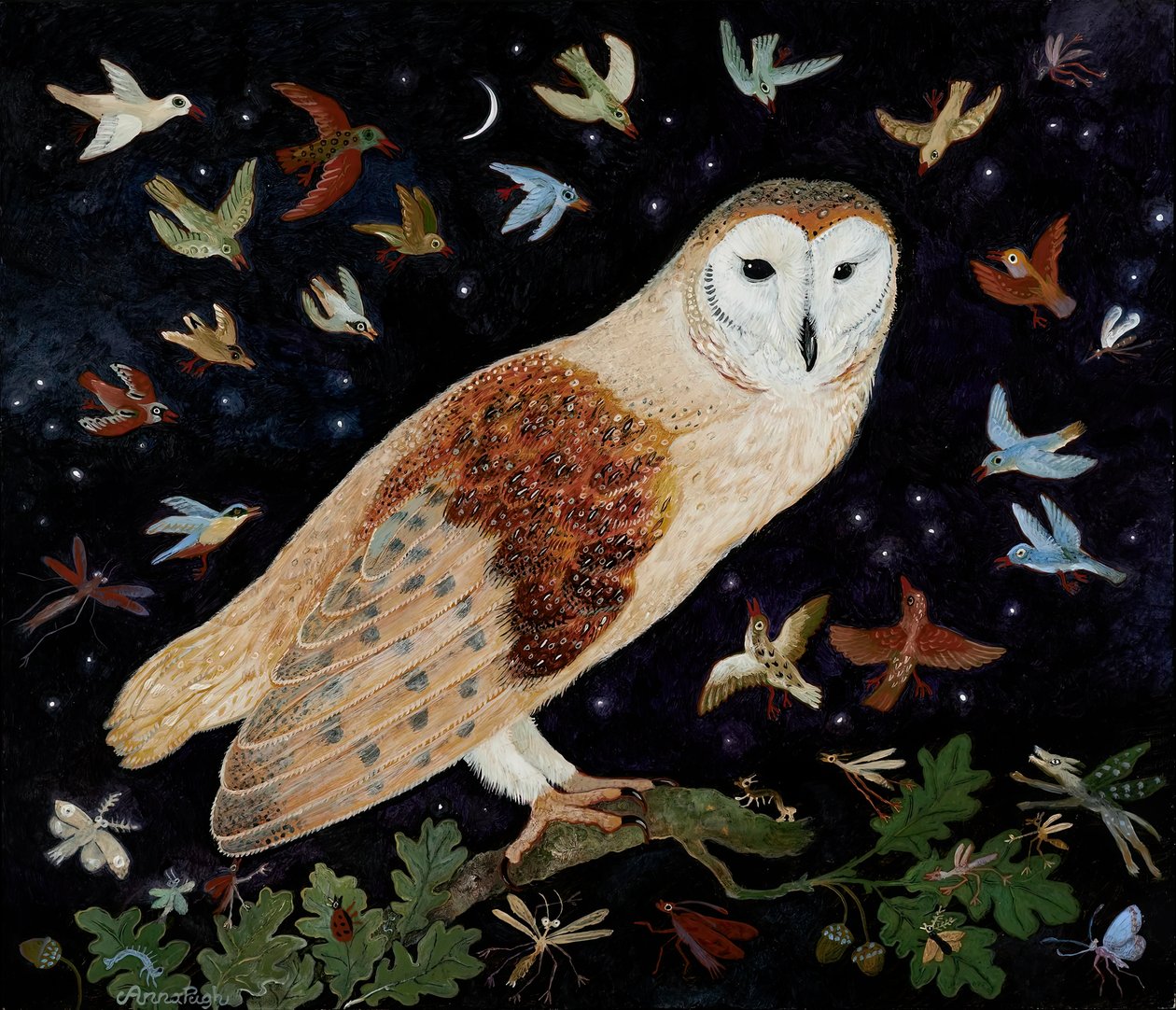 Sana viisaalle, 2013 (akryyli) tekijältä Anna Pugh