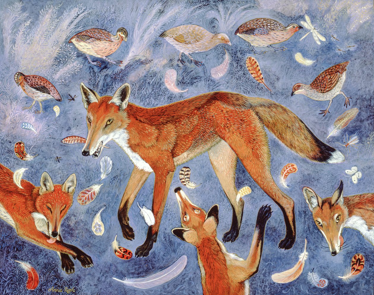 Sulkien viimeistely, 2003 (akryyli) tekijältä Anna Pugh
