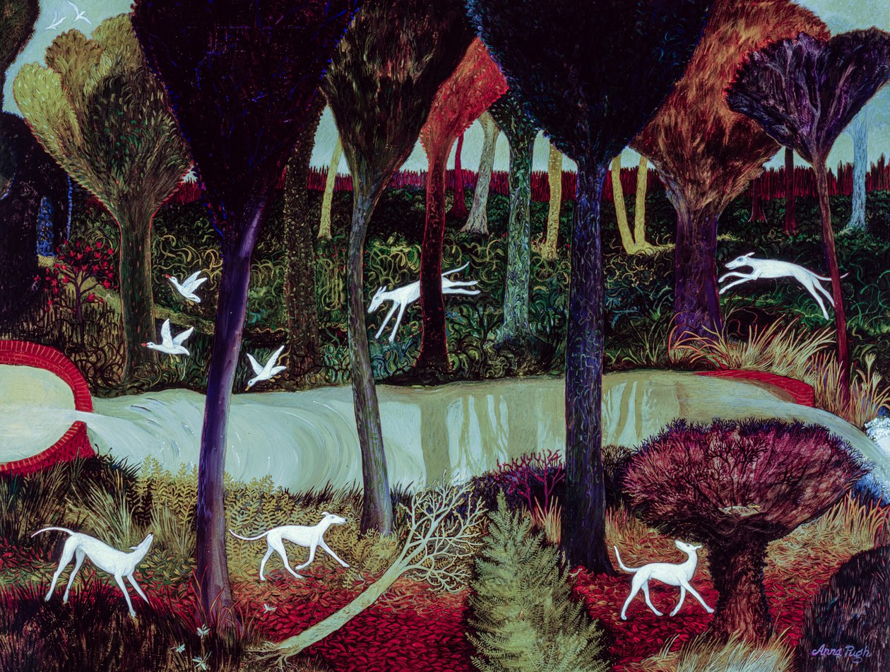 Gesso puussa, 2005 (akryyli) tekijältä Anna Pugh