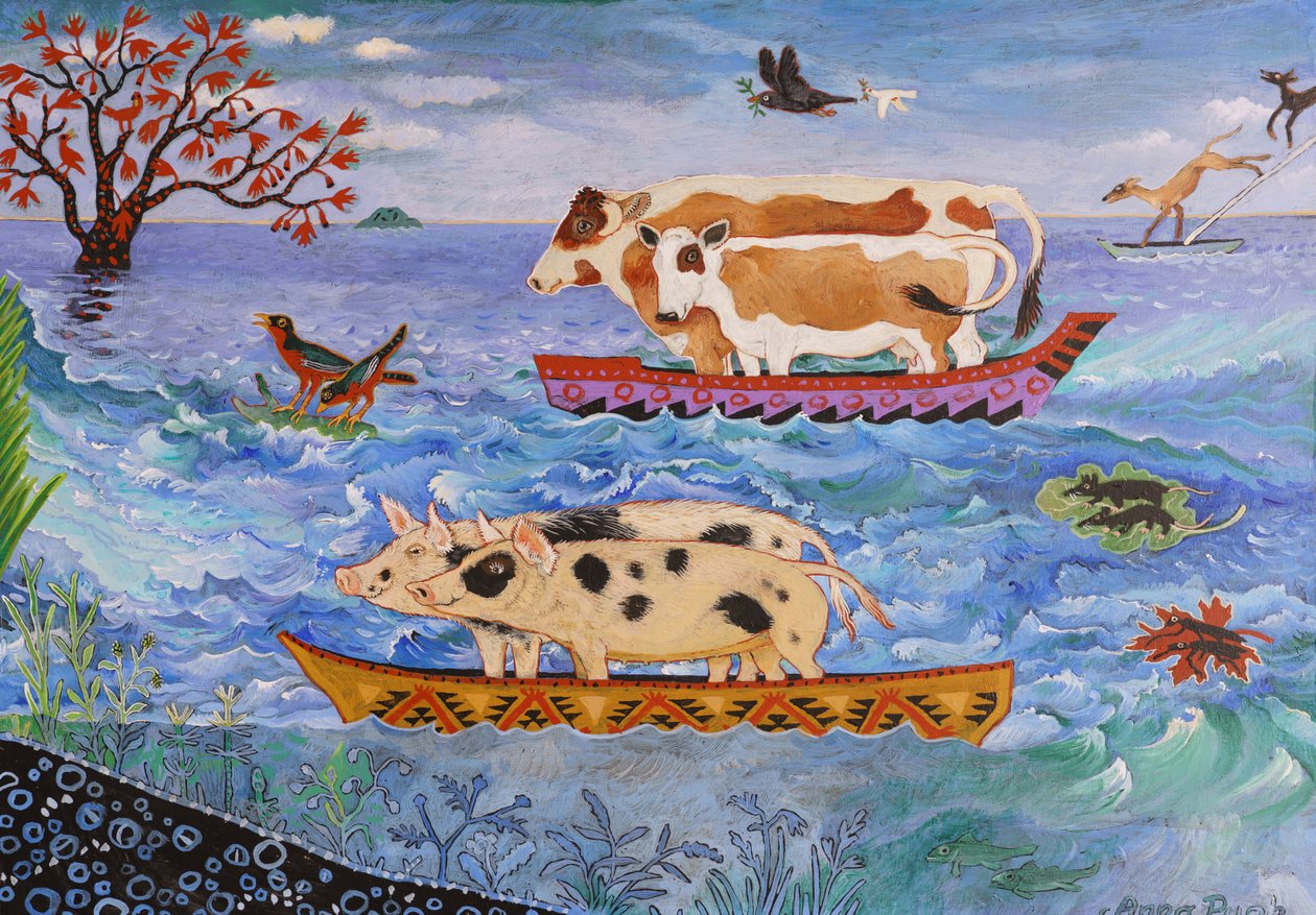 Off the Ark, 2018 (akryyli) tekijältä Anna Pugh
