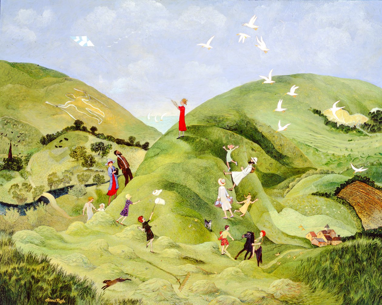 Suunniteltu piknik, 2004 (akryyli) tekijältä Anna Pugh