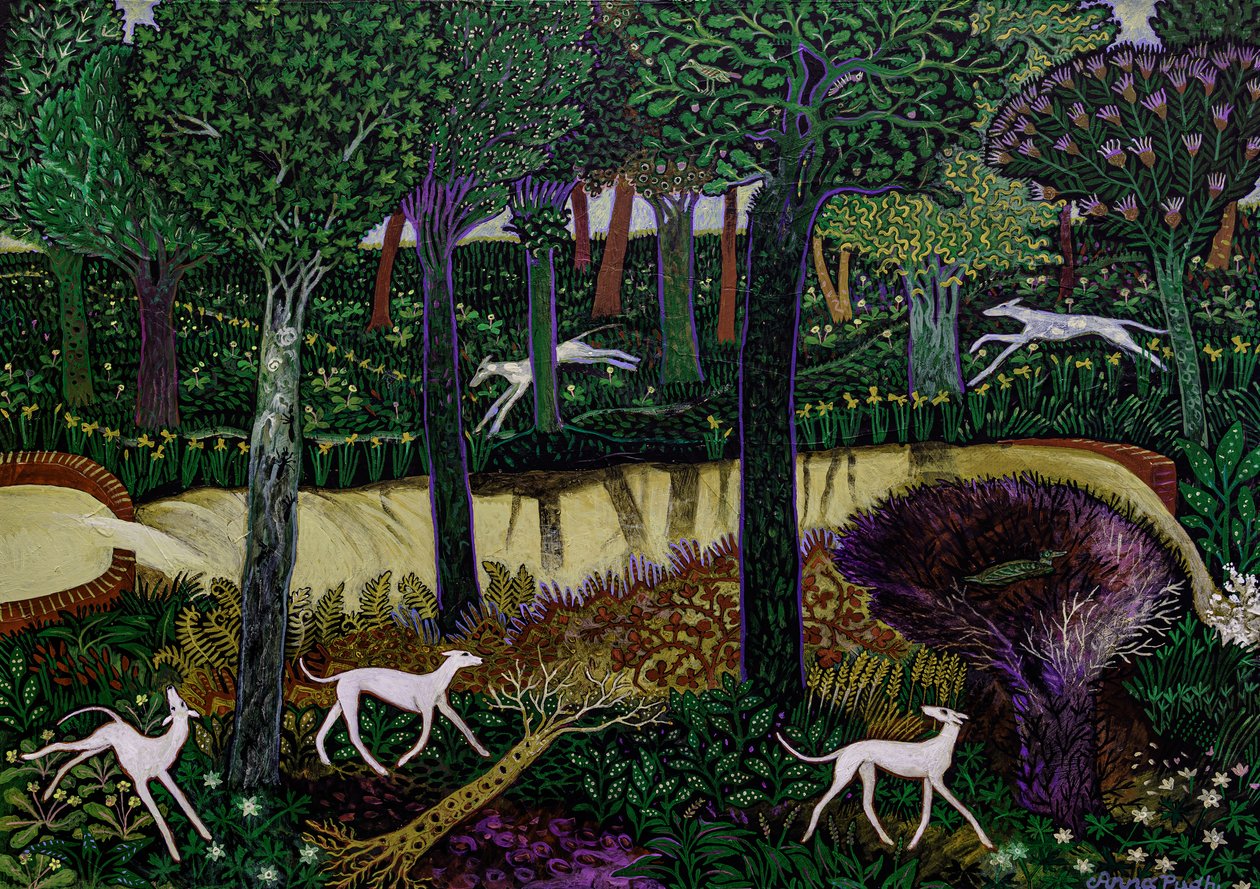 Pussys Primrose, 2017 (akryyli) tekijältä Anna Pugh