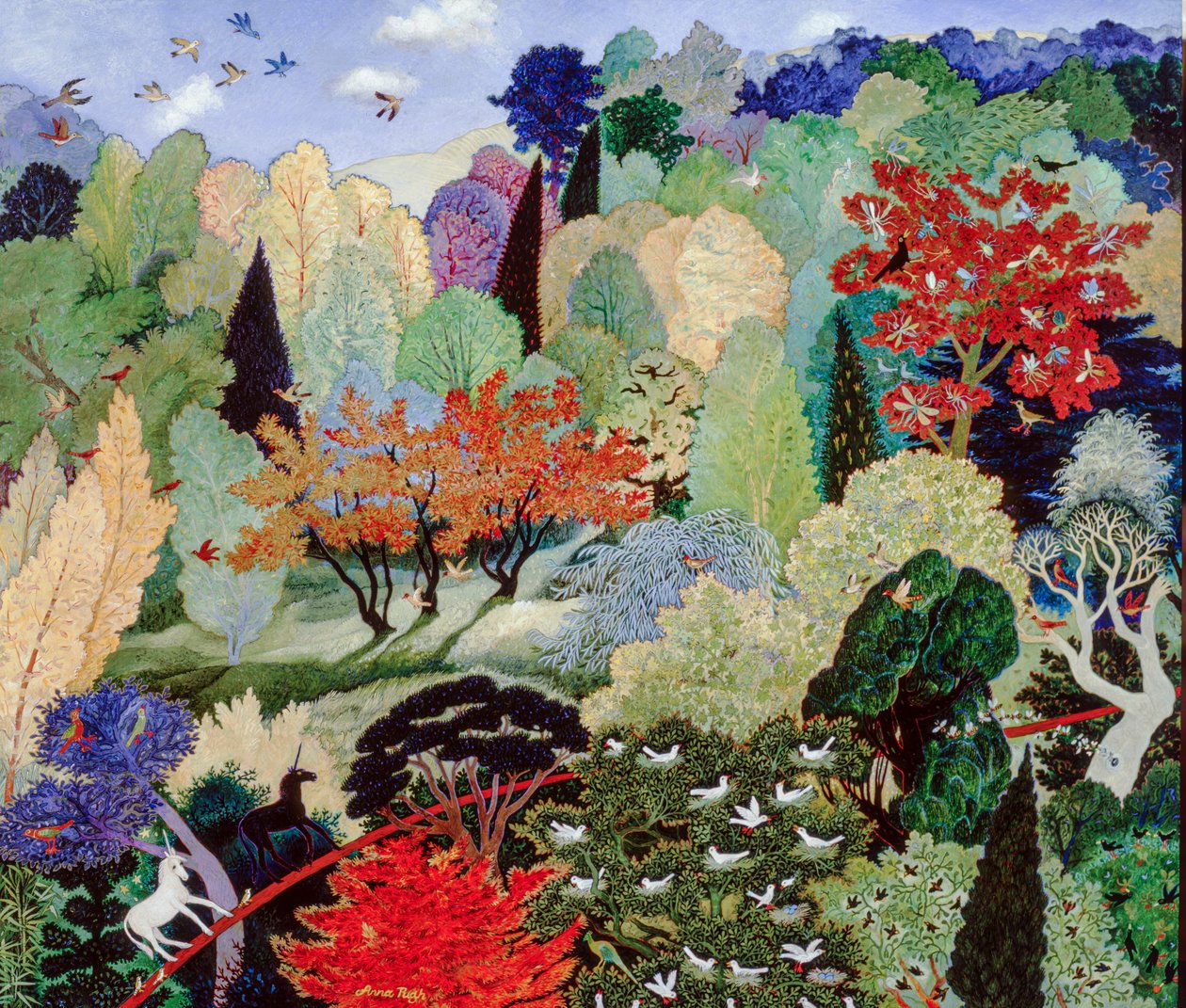 Pesäpuu, 2007 (akryyli) tekijältä Anna Pugh