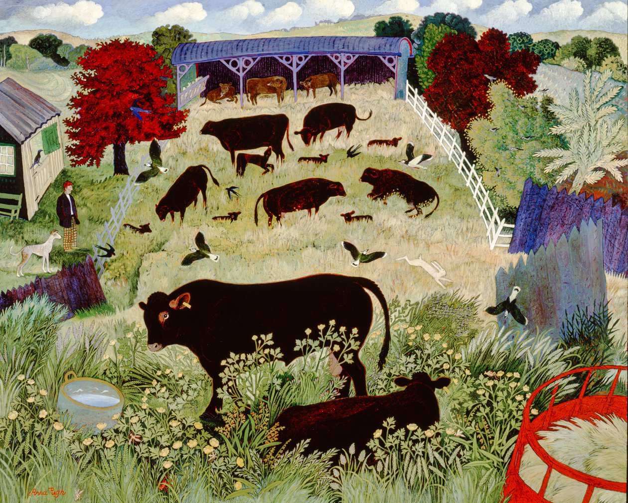 Kuka laskee, 2000 (akryyli) tekijältä Anna Pugh