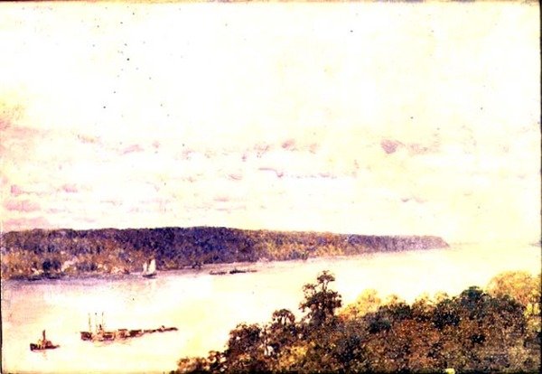 The Hudson, n. 1906-1909 (öljy kankaalle) tekijältä Anna Richards Brewster